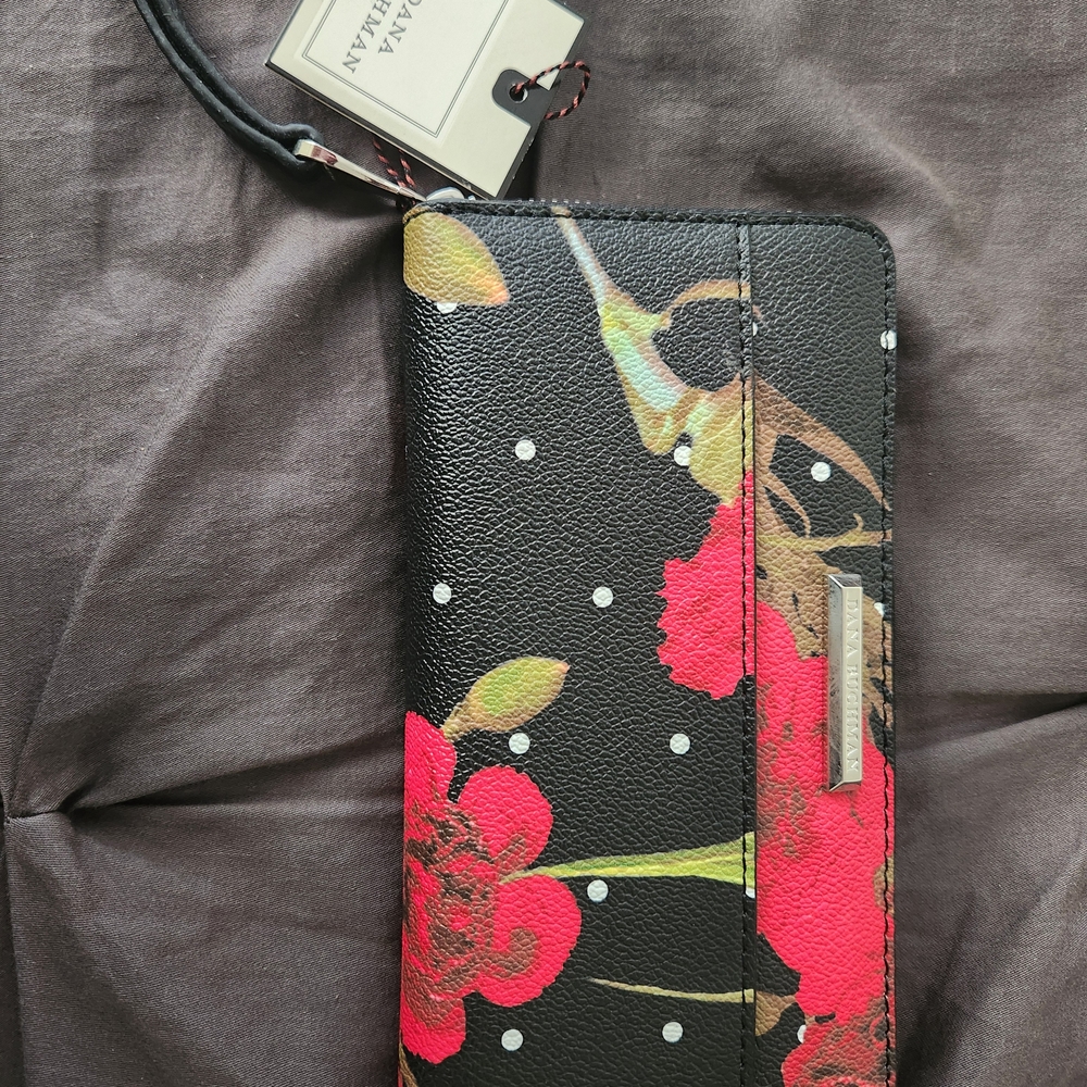Dana Buchman Black and Pink Floral Phone Case